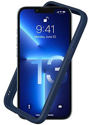 RhinoShield Bumper Case kompatibel mit [iPhone 13/13 Pro] | CrashGuard NX - Stoßdämpfende Schutzhülle im schlanken Design - 3.5 Meter Fallschutz - Marineblau