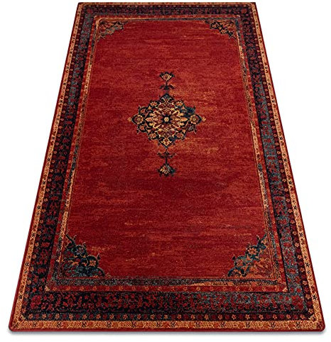 Tapis en Laine POLONIA Samarkand Tapis Traditionnels, pour la Chambre, Le Salon, la Chambre à Coucher, Rubis 135x200 cm