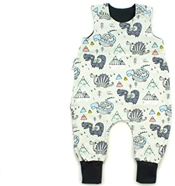 Kleine Könige Baby Strampler Jungen Baby Body · Modell Dino Drache Arthur grau, anthrazit · Ökotex 100 zertifiziert · Größe 62/68