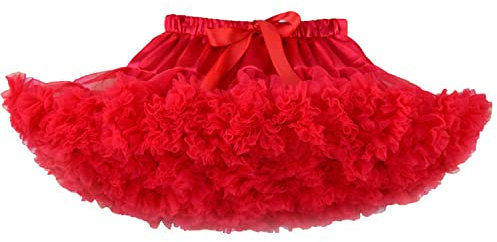 Gonna tutù morbida e liscia per neonate con copri pannolino Gonna in tulle per neonato rosso M 5-7 anni