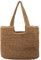 EVEOUT Shoppers de paja para Mujer Bolsos totes Verano Estilo bohemio grande Bolsos de hombro de paja de playa