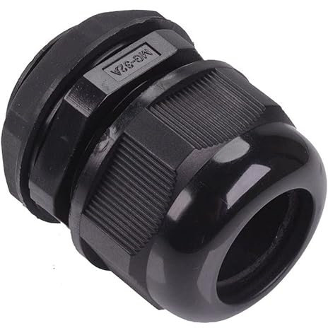 18-25mm Black Cable Gland M32 IP68 DIY Electrical Wiring Conduit (Pack of 10)