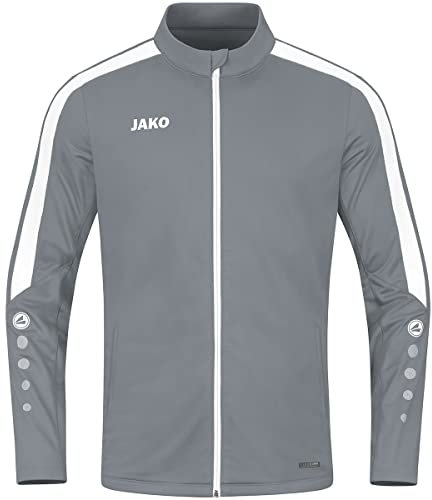 JAKO Power Polyesterjacke grauweiss, L Herren