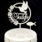 WANYIG 3pcs Cake Topper Taufe Holz Tortendeko Torten Topper Meine Taufe Personalisiert Tortenstecker Tortenfigur Taube Fisch Kuchen Deko Party Dekoration für Junge Mädchen (B)