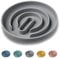 OHMO Slow Feeder Dog Bowl, Silicone Dog Bowls with Suction Cup Slow Down Eating for Cat Puppy, Healthy Eating Anti Choking Anti-Slip Eco-friendly (Charcoal)