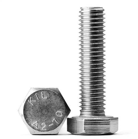 Boulon à Tête Hexagonale M6-1.0 x 25mm, Vis en Acier Inoxydable 18-8 (304) /à Filetage Métrique Complet /30 Pièces