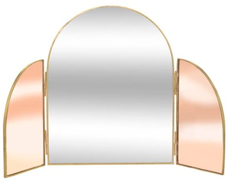 Atmosphera - Spiegel Messing - pink - H.40-5 cm - Rosa