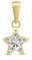 Amberta Allure Damen Anhänger aus 9K Gold mit Zirkonia: Stern