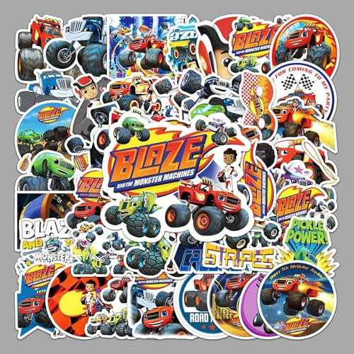 Huaxintoys Monster Truck Aufkleber Set, Monstermaschinen Vinyl Aufkleber für DIY Laptop Gepäck Kühlschrank Skateboard Auto Motorrad Fahrrad Phone Dekor Graffiti Aufkleber