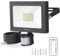 MEIKEE Faretto con Sensore di Movimento, 60W 5200LM Faro LED Esterno con Telecomando, Bianca Fredda 6500K, Proiettore Luce di Sicurezza Impermeabile IP66 per Giardino Corridoio Garage Patio