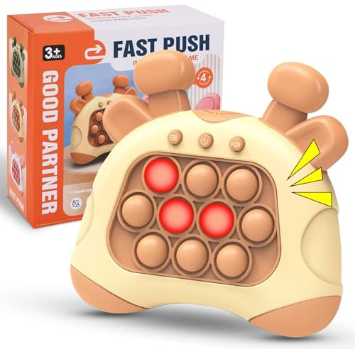 BoloShine Pop It Elettronico, Popit Elettrico Fidget Toys Quick Push Silicone Bubbles Gioco di Puzzle, Giochi Interattivi Sensoriali Decompressione Game Console Macchina per Adulti Ragazzi Ragazze