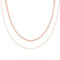 day.berlin Halskette Monti in Rosegold 18k vergoldet, Layering Kette 39+42cm Länge + 5cm Verlängerungskettchen, 316L Edelstahl, nickelfrei & wasserfest für Damen