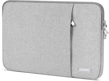 Losong Portable Monitor Case 14 Inch, Protective Carrying Sleeve for Most 14 inch Portable Monitors,Water Resistant Portable Display Bag with Accessory Pocket,Size-13.5x8.8 Gray