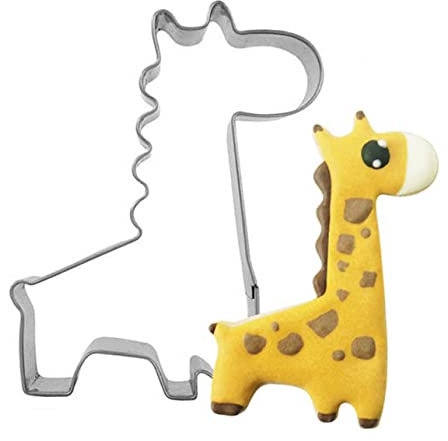 4Pezzi Formine per Biscotti Forma di Giraffa Acciaio Inossidabile Utensili da Cucina per Dolci Decorazioni in Casa