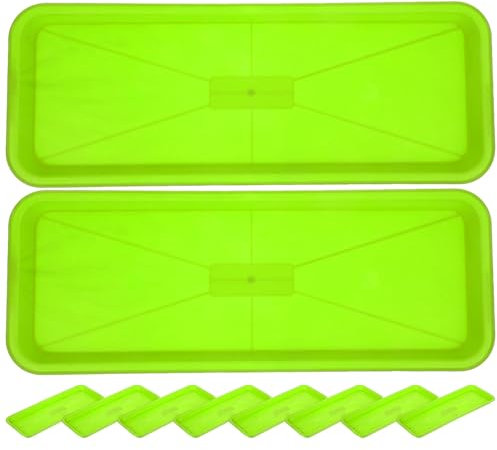 HANABASS 10pezzi Vassoio Sottovaso Plastica per Piante da Sottovasi Rettangolari Riutilizzabili per Fioriere Accessorio Pratico per Giardinaggio