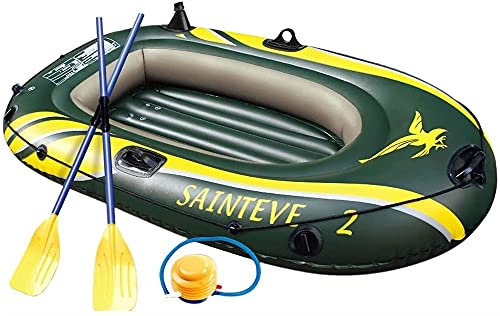 KKMNDE 2-Personen-Schlauchboot – verdickte Raft-Kajak-Angriffs-Gummiboote, verschleißfeste Hovercraft-Schlauchboote zum Angeln, Unterhaltung 9 Kajak-Wassersportarten