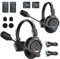 SYNCO Xtalk X2 2-Person Wireless Intercom Headset System with Microphone Built-in Battery 350M/1148ft Transmission 3.5mm Real-time Monitoring for Filmmaking Live Stage Teamwork