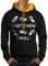 Wellcoda Das ist Wie ICH Rollen Stock Figur Humor Kontrast Kapuzenpullover für Herren Schwarz (Goldhaube) M