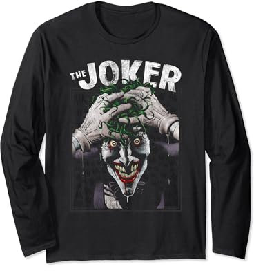 Batman Crazed Joker Long Sleeve T-Shirt
