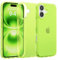 MobNano Durchsichtig Hülle für iPhone 16, Dünn Stoßfest Bumper Crystal Clear Schutzhülle, Anti Gelb Kratzfeste Handyhülle Transparent Rückseite iPhone 16 Case - Fluorgrün