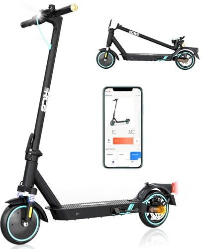 RCB R17 Trottinette Électrique, Jusqu'à 25 km/h, Pneus Solides 8.5'', Contrôle APP, Charge Max 120 kg, Double Frein, Double Amortisseurs, Poids 15 kg, pour Adultes et Adolescents