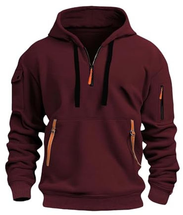 Hoodie Herren Lässiges Sweatshirt Hoodie Herren Mit Print Herren Hoodie Herbst Winter Warm Farbblock-Sweatshirt Geeignet Für Wechselnde Jahreszeiten