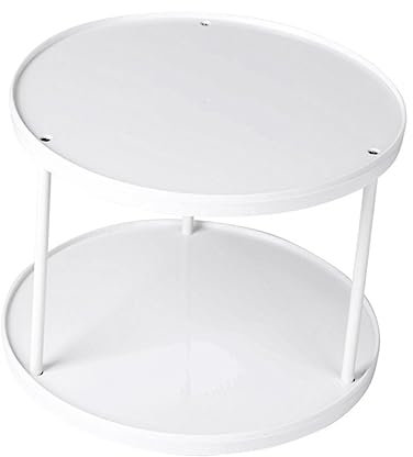 Amosfun 360degré Étagère Rotative De Bureau Plastique Organiseur Multifonction Niveaux pour Cuisine Bain Chambre Rangement Colonne Pratique