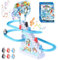 Penguin Race Track Toy, Elektrisches Pinguin-Rennset mit Lichtern, Playful Penguin Race, lustige kleine Pinguin-Spielzeugtreppen, Rutschbahn-Spielzeug, Pinguin-Treppenkletterspielzeug für Kinder