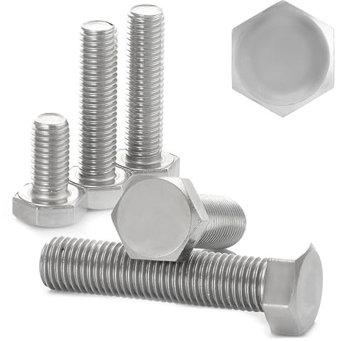 10 Stück Sechskantschrauben M8x120 Edelstahl A2 DIN 933 / ISO 4017 Vollgewinde Maschinenschrauben WIBTEC®