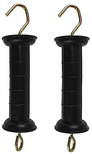 Yardenfun 2 PièCes PoignéE Isolante Pour ClôTure ÉLectrique PoignéE De Portail ÉLectrique En Plastique Noir 9.84 Pouces Accessoire SûR Pour ClôTure De Jardin Ferme Et Chevaux