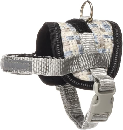 Hund Geschirr Eeny Meeny Blau & Grau XS 14-22cm 26-35cm 7,5cm 15mm