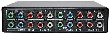 Qusedwey RGB Component Switch Selektor 5 3-Wege YPBPR Kabel Komponente Switch AV Switcher für PS2 DVD Player TV