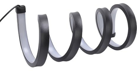 SIXRUN 3-farbig Dimmbare LED-Spiral-Tischlampe, Minimalistische Nachttischlampe für Zuhause, Schlafzimmer, Aluminium