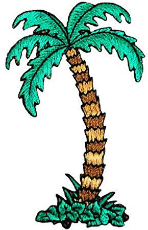 EXPO BZP77516 Iron-on Embroidered Applique Patches, BaZooples Palm Tree