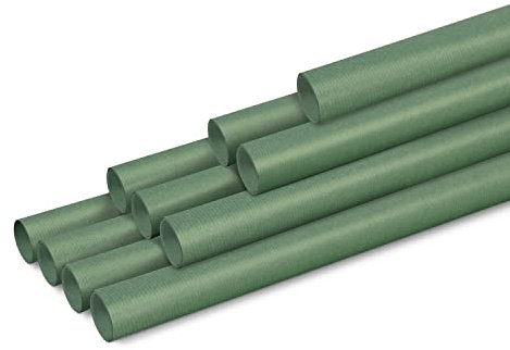 Clairefontaine 95755C - Karton mit 10 Rollen gerilltes Kraftpapier 65g, 3mx0,70m, Moosgrün, 1 Karton