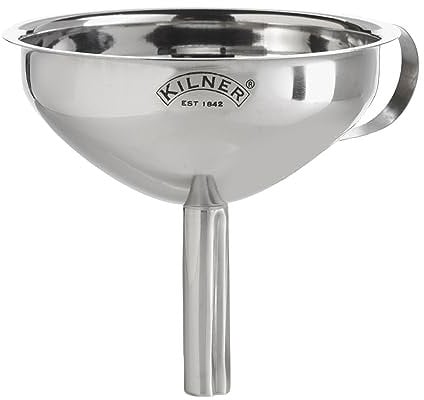 Rayware Kilner - Embudo con colador (acero inoxidable), color plateado