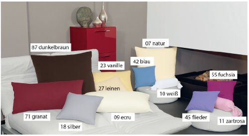 Janine Mako-Feinjersey Kissenbezug, 5007 silber, 40x40