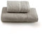 Gabel Set Asciugamano con Ospite, Tinta Unita, 100% Cotone, Grigio, 100 x 60 cm