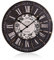 Melko Dekouhr 60CM Vintage Wand groß mit Metallrahmen Wanduhr Bahnhofsuhr Nebenuhr schwarz