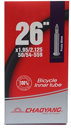 Msc Bikes Standart Tube Cámara De Aire, Negro, 26 x 1,95/2,125 FV