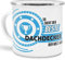Emaille-Tasse mit Spruch So Sieht der Beste Dachdecker der Welt aus - Beruf/Arbeit/Hobby/Edelstahl-Becher/Metall-Tasse/Kollege