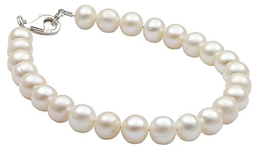 Schmuck Krone Armband aus Süßwasser Zuchtperlen creme weiß Perlenarmband klassisch elegant Hochzeit