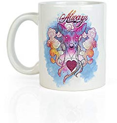 HARRY POTTER Always 11oz Ceramic Coffee Mug | Colorful Doe Patronus Design