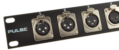 XLR/Mic 19 inch Flight Case/Network Cab Rack Panel 12 Weiblich Anschlüsse [12 Female XLR]