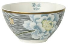 Laura Ashley - Schale - Porzellan - Midnight Pinstripe - Weiss/Multicolor - D 9cm
