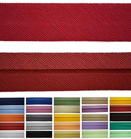 Roban Fashion Baumwoll Schrägband 18mm breit Textilband Blende in 24 Farben