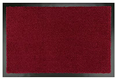 WohnDirect Fußmatte 70x120 cm Rot – XL Eingang, rutschfest, waschbar | Großes Format für großzügige Eingänge, Windfang & Foyer | rutschfest, wetterfest