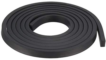 sourcing map Solid Rectangle Rubber Seal Strip 5mm Wide 3mm Thick, 1 Meter Long Black