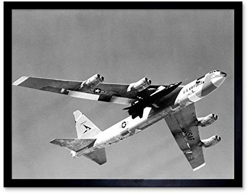 Artery8 NASA X15 Raketenflugzeug B52 Gefangenflug 1960 Gerahmter Druck 30x40 cm