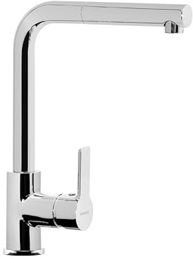SCHOCK | Miscelatore Aquatown Doccia con Canna Alta a Ponte e Doccetta Estraibile, Color Cromato, h320mm
